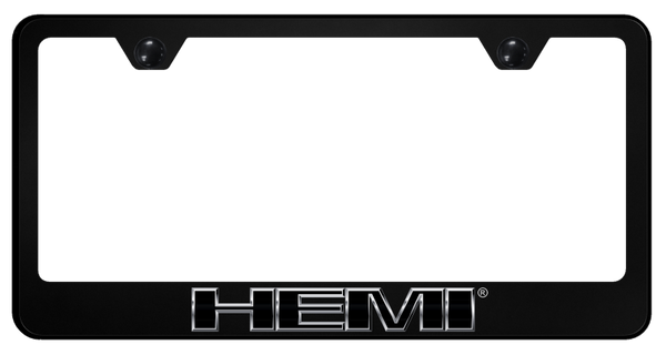 Mopar Hemi Chrome PC Frame - UV Print on Black License Plate Frame - SP.HEM.CHR.UB