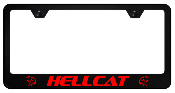 Mopar Hellcat Red PC Frame - UV Print on Black License Plate Frame - SP.HLC.RED.UB