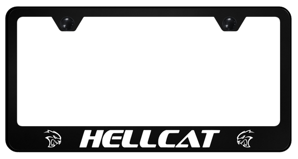 Mopar Hellcat PC Frame - UV Print on Black License Plate Frame - SP.HLC.UB