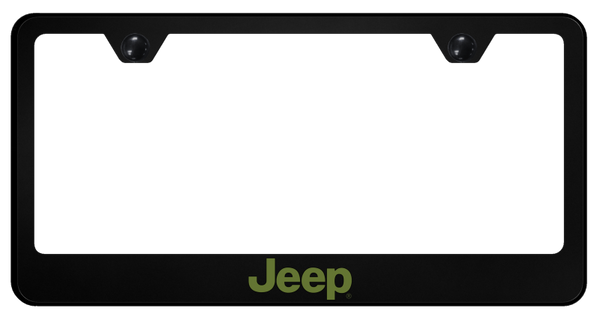 Jeep Jeep Green PC Frame - UV Print on Black License Plate Frame - SP.JEE2.UB