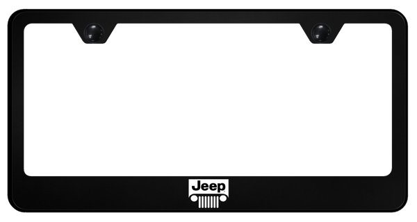 Jeep Jeep Grill PC Frame - UV Print on Black License Plate Frame - SP.JEEG.UB