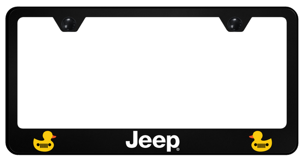 Jeep Jeep 2 Ducks PC Frame - UV Print on Black License Plate Frame - SP.JEEQ2.UB