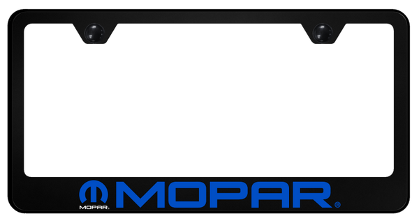 Mopar Mopar Name and Logo PC Frame - UV Print on Black License Plate Frame - SP.MOPNL.UB