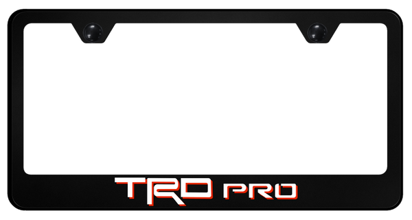 Toyota TRD Pro 2 PC Frame - UV Print on Black License Plate Frame - SP.TRDP2.UB