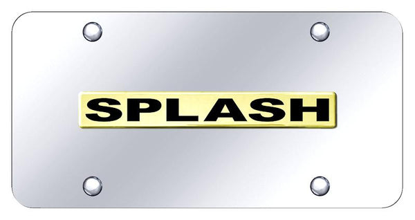 Ford Splash Gold on Chrome 3D Bar License Plate - SPL.N.GC