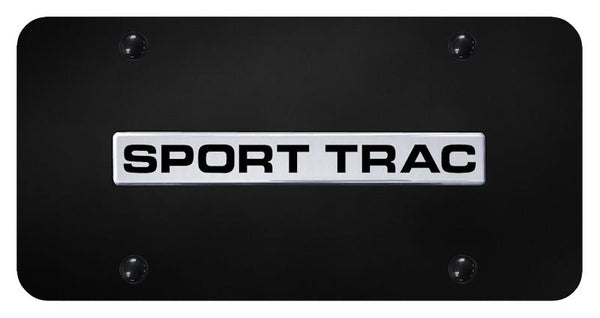 Ford Sport Trac Chrome on Black 3D Bar License Plate - SPT.N.CB