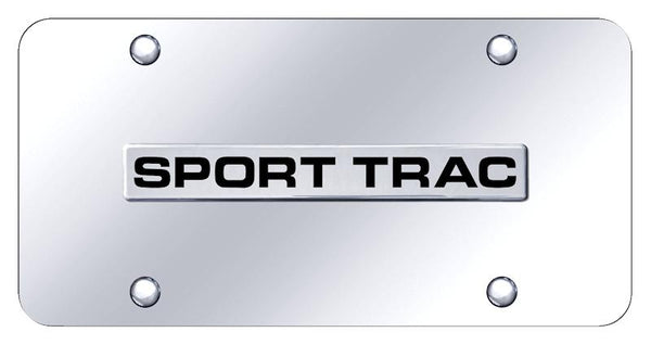 Ford Sport Trac Chrome on Chrome 3D Bar License Plate - SPT.N.CC