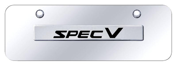 Nissan Spec-V Chrome on Chrome 3D Bar Mini License Plate - SPV.N.CCM