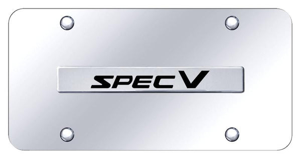 Nissan Spec V Chrome on Chrome 3D Bar License Plate - SPV.N.CC