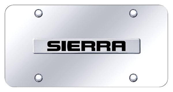 GMC Sierra Chrome on Chrome 3D Bar License Plate - SRR.N.CC