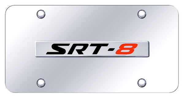 Chevrolet SRT8 Chrome on Chrome 3D Bar License Plate - SRT8.N.CC