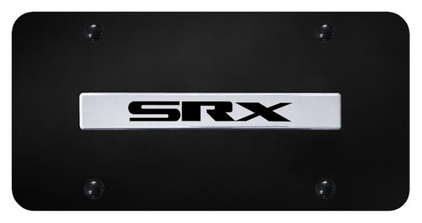 Cadillac SRX Chrome on Black 3D Bar License Plate - SRX.N.CB