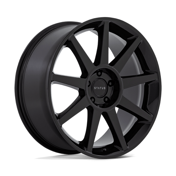 Status MAMMOTH GLOSS BLACK Wheels for 2015-2022 FORD MUSTANG GT NON BREMBO [] - 22X9.5 30 mm - 22"  - (2022 2021 2020 2019 2018 2017 2016 2015)