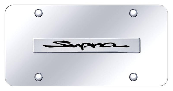 Toyota Supra Chrome on Chrome 3D Bar License Plate - SUP.N.CC