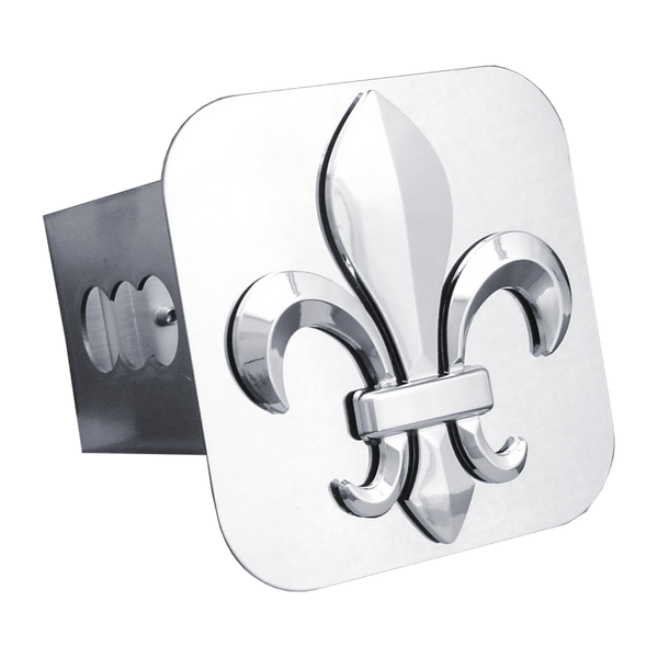 Fleur-De-Lis Class III Trailer Hitch Plug - Mirrored - T.FDL.C