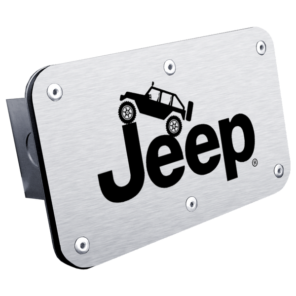 Jeep Climbing Class III Trailer Hitch Plug - Brushed - T.JEEC.S