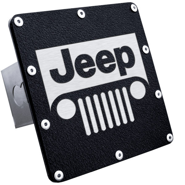 Jeep Grill Class III Trailer Hitch Plug - Rugged Black - T.JEEG.RB