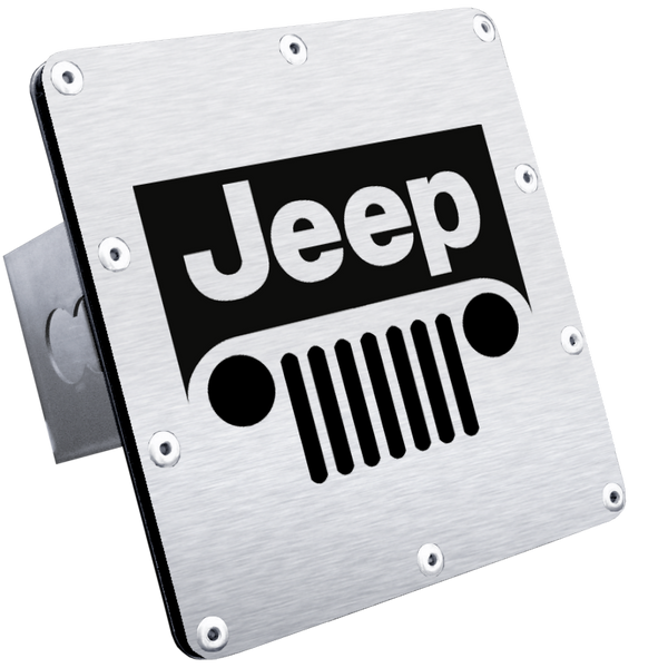 Jeep Grill Class III Trailer Hitch Plug - Brushed - T.JEEG.S