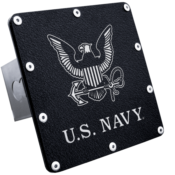 U.S. Navy Insignia Class III Hitch Plug - Rugged Black - T.NAVY2.RB