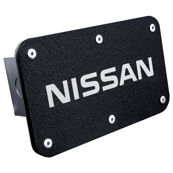 Nissan Name Class III Trailer Hitch Plug - Rugged Black - T.NISN.RB