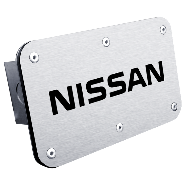 Nissan Name Class III Trailer Hitch Plug - Brushed - T.NISN.S