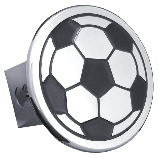 Soccer Ball Class III Trailer Hitch Plug - Mirrored - T.SOC.C