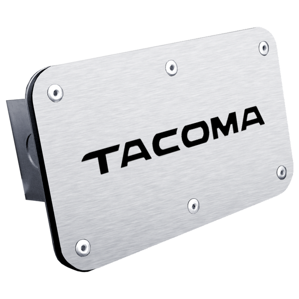 Tacoma Name Class III Trailer Hitch Plug - Brushed - T.TACN.S