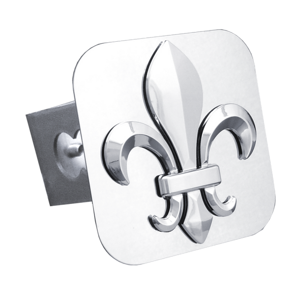 Fleur-De-Lis Class II Trailer Hitch Plug - Mirrored - T2.FDL.C