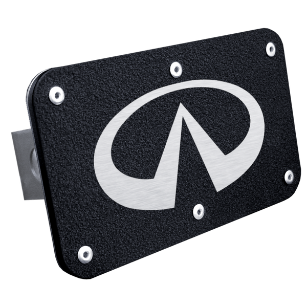 Infiniti Logo Class II Hitch Plug - Rugged Black - T2.INFL.RB