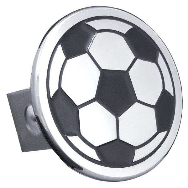 Soccer Ball Class II Trailer Hitch Plug - Mirrored - T2.SOC.C