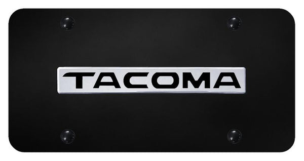 Toyota Tacoma Chrome on Black 3D Bar License Plate - TAC.N.CB