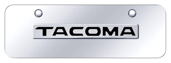 Toyota Tacoma Chrome on Chrome 3D Bar Mini License Plate - TAC.N.CCM