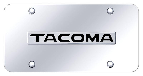 Toyota Tacoma Chrome on Chrome 3D Bar License Plate - TAC.N.CC