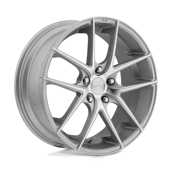 Niche 1PC M131 TARGA GLOSS SILVER MACHINED Wheels for 2004-2008 ACURA TL TYPE-S [] - 18X8 40 mm - 18"  - (2008 2007 2006 2005 2004)