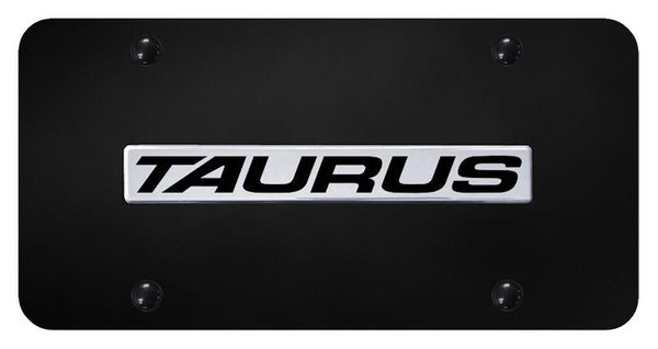 Ford Taurus Chrome on Black 3D Bar License Plate - TAU.N.CB