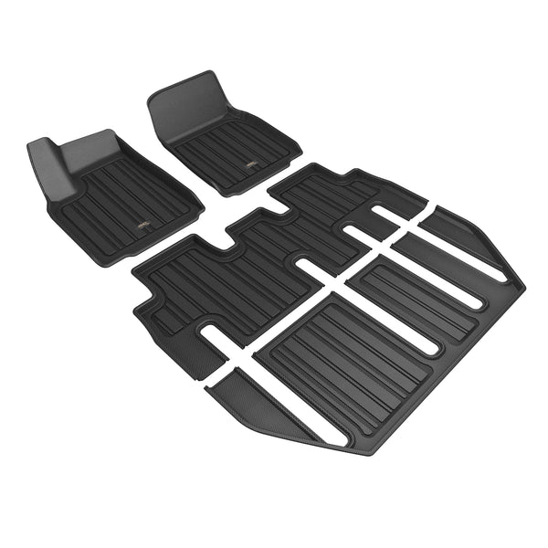 3D MAXpider ELITECT Floor Mat for 2022-2023 TESLA MODEL X  - BLACK - 1ST ROW 2ND ROW 3RD ROW - E1TL04801809 [2013 2012 2011 2010 2009 2008 2007]