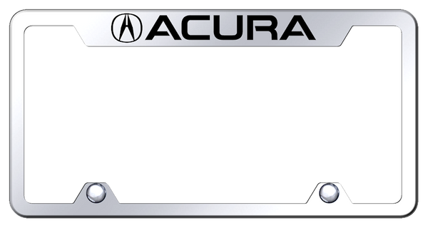 Acura Acura Steel Truck Cut-Out Frame - Laser Etched Mirrored License Plate Frame - TF.ACU.EC