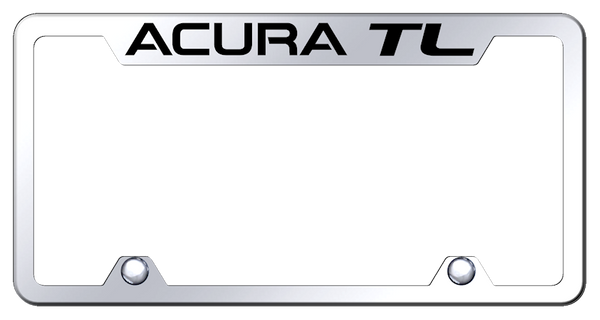 Acura Acura TL Steel Truck Cut-Out Frame - Laser Etched Mirrored License Plate Frame - TF.ATL.EC