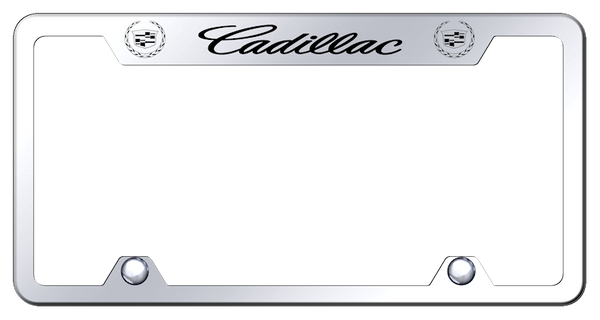 Cadillac Cadillac Steel Truck Cut-Out Frame - Laser Etched Mirrored License Plate Frame - TF.CAD.EC