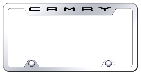 Toyota Camry Steel Truck Cut-Out Frame - Laser Etched Mirrored License Plate Frame - TF.CAM.EC