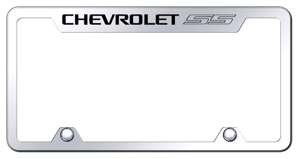 Chevrolet Chevrolet SS Steel Truck Cut-Out Frame - Etched Mirrored License Plate Frame - TF.CHVSS.EC