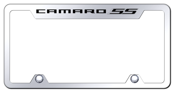 Chevrolet Camaro SS Steel Truck Cut-Out Frame - Laser Etched Mirrored License Plate Frame - TF.CMRSS.EC