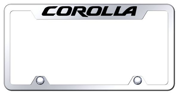 Toyota Corolla Steel Truck Cut-Out Frame - Laser Etched Mirrored License Plate Frame - TF.COR.EC