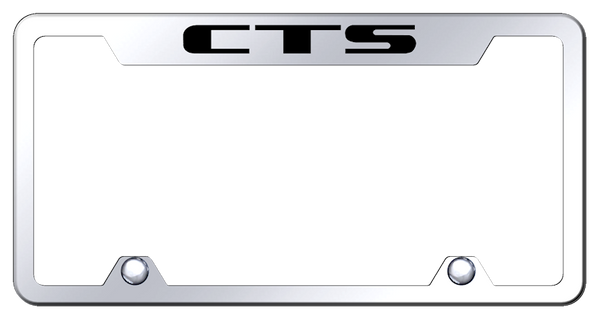 Cadillac CTS Steel Truck Cut-Out Frame - Laser Etched Mirrored License Plate Frame - TF.CTS.EC