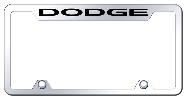 Dodge Dodge Steel Truck Cut-Out Frame - Laser Etched Mirrored License Plate Frame - TF.DOD.EC