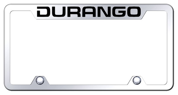 Dodge Durango Steel Truck Cut-Out Frame - Laser Etched Mirrored License Plate Frame - TF.DUR.EC