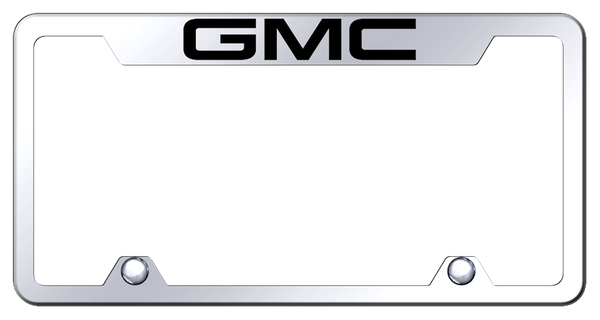 GMC GMC Steel Truck Cut-Out Frame - Laser Etched Mirrored License Plate Frame - TF.GMC.EC