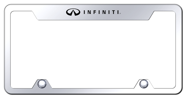 Infiniti Infiniti Steel Truck Cut-Out Frame - Laser Etched Mirrored License Plate Frame - TF.INF.EC