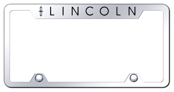 Lincoln Lincoln Steel Truck Cut-Out Frame - Laser Etched Mirrored License Plate Frame - TF.LIN.EC