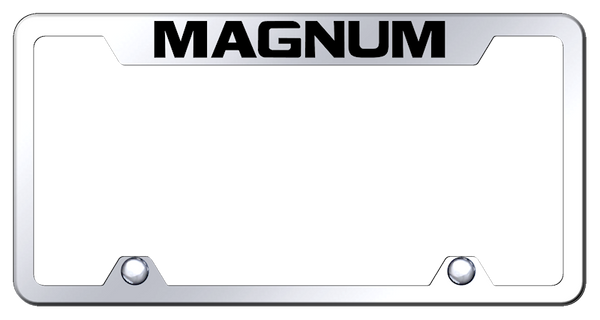 Dodge Magnum Steel Truck Cut-Out Frame - Laser Etched Mirrored License Plate Frame - TF.MAG.EC